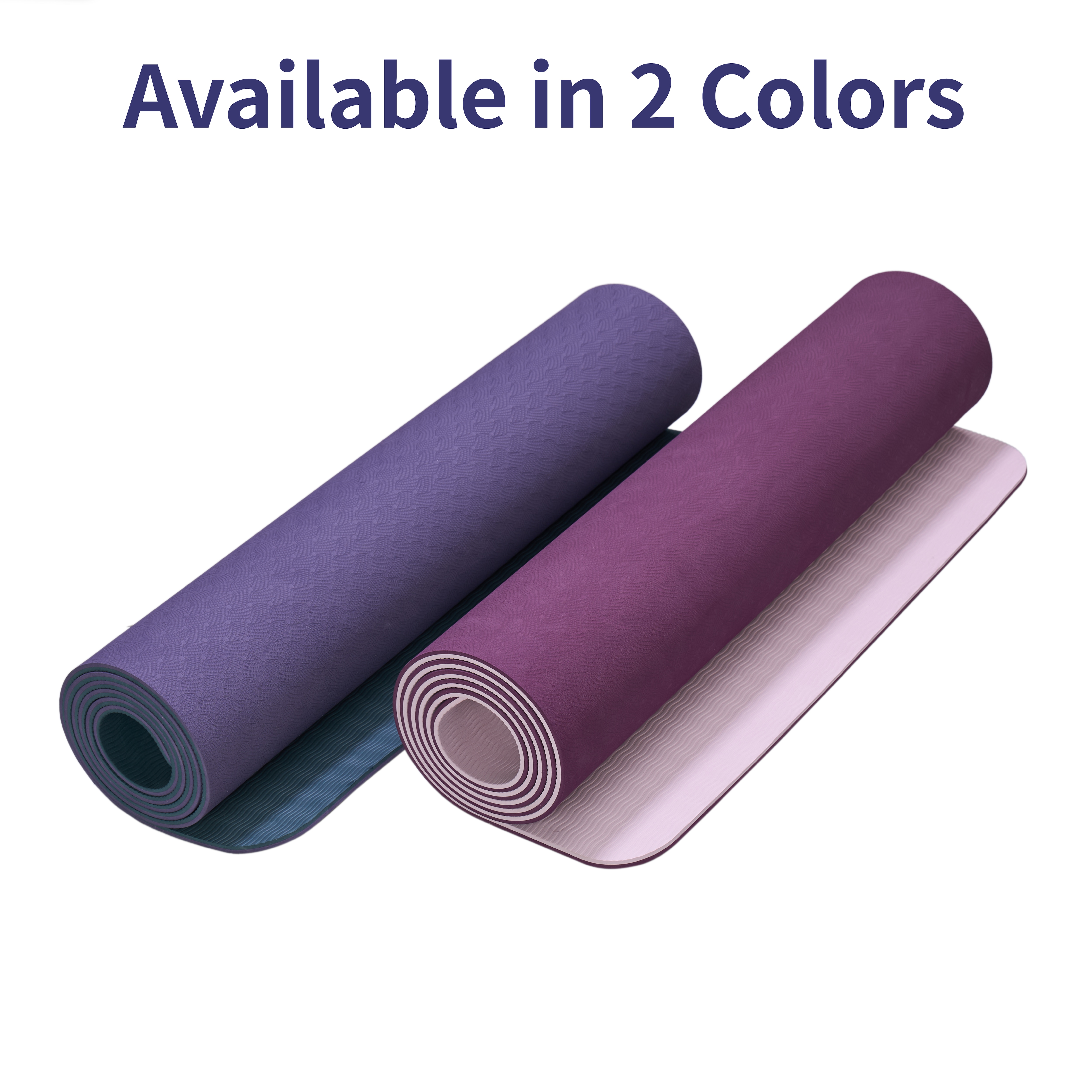 Yoga Mat, Exercise Yoga Mat With Non-Slip Design, Professional TPE Exericise Mat, 72" X 24" Multi-Purpose Workout Mat For Women, Pilates Fitness And Floor Exercises_voghion.com